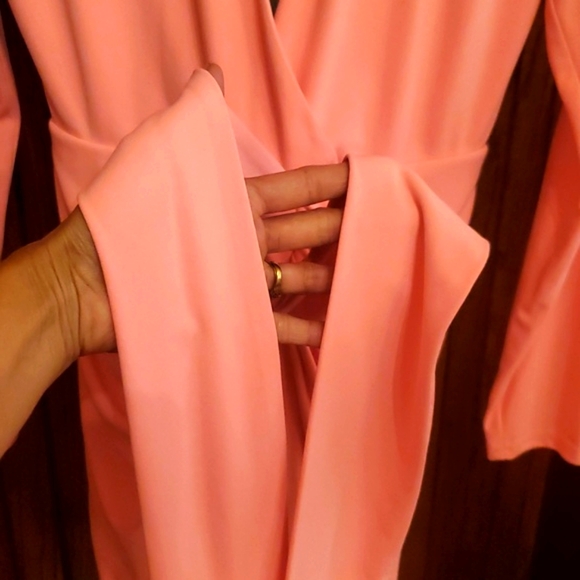 ZARA SIZE MEDIUM Elegant Pink Long-Sleeve Dress - Picture 2 of 12